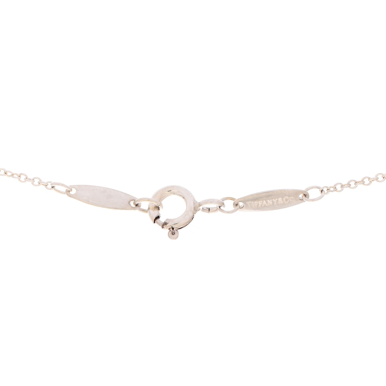 Tiffany Sterling Silver 9mm Elsa Peretti Bean Pendant Necklace 6 of 7