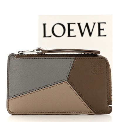Loewe Calfskin Puzzle Colorblock Coin Card Holder Asphalt 8 of 8