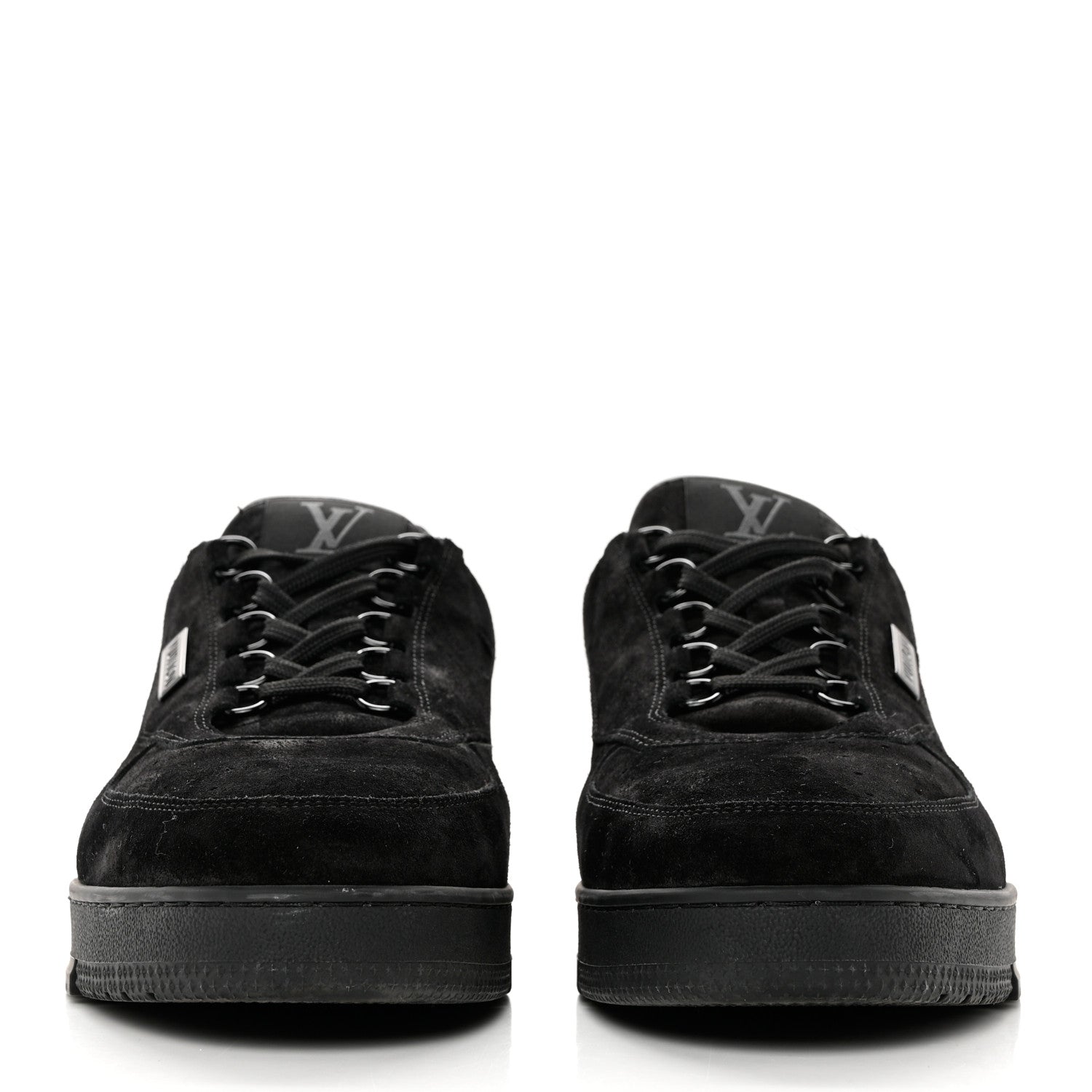 Louis Vuitton Suede Uniform Sneakers 10 Black 2 of 8