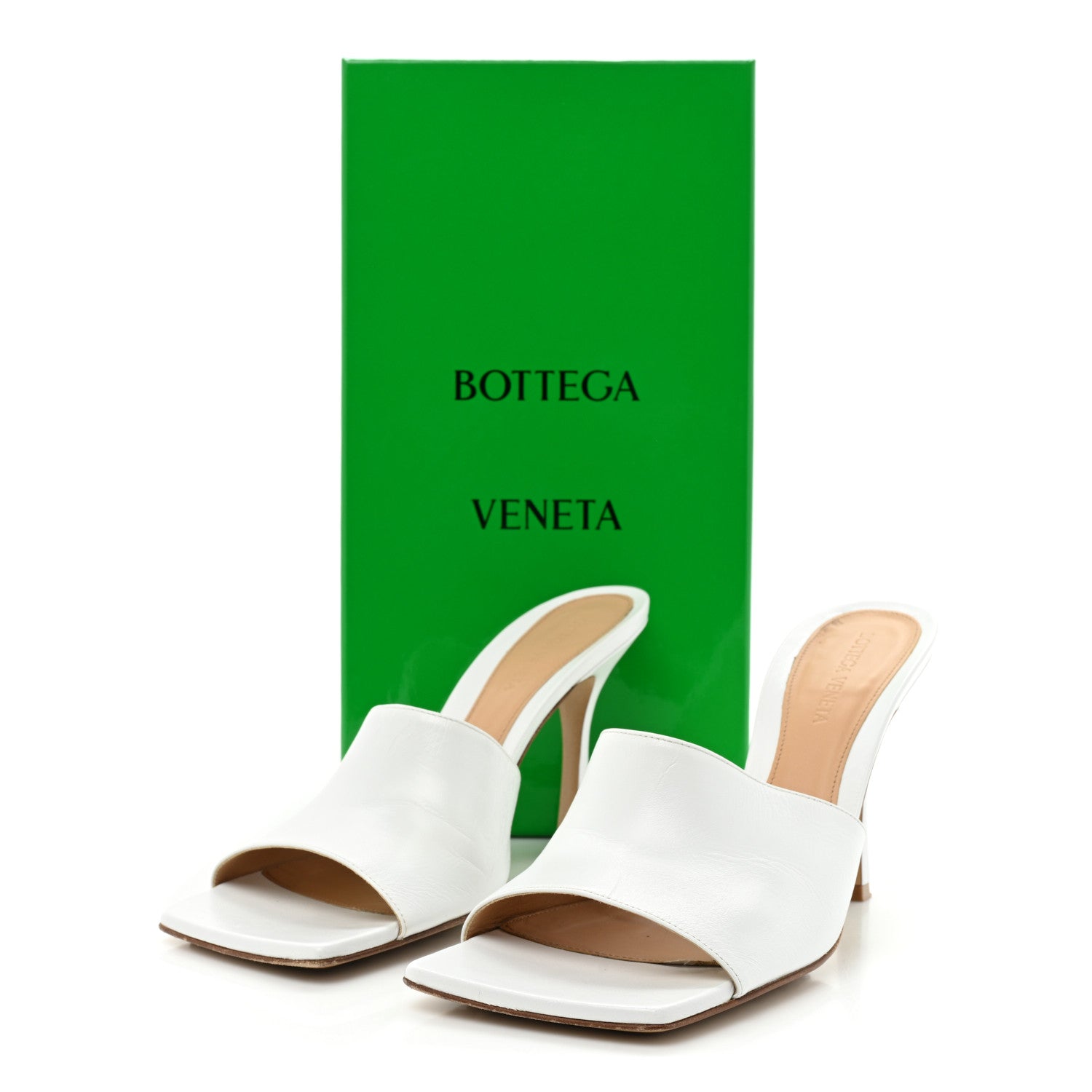 Bottega Veneta Lambskin Stretch Mule Sandals 40 Optic White 11 of 11