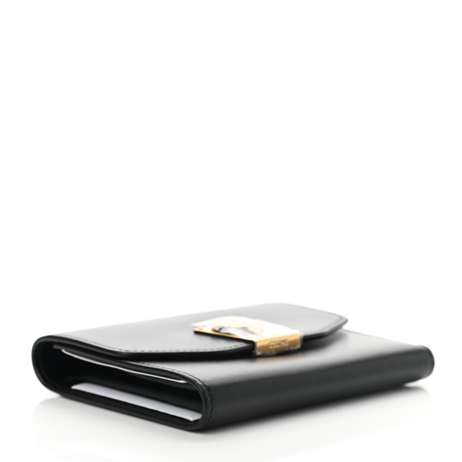 Celine Shiny Smooth Calfskin Small C Wallet Black 4 of 7