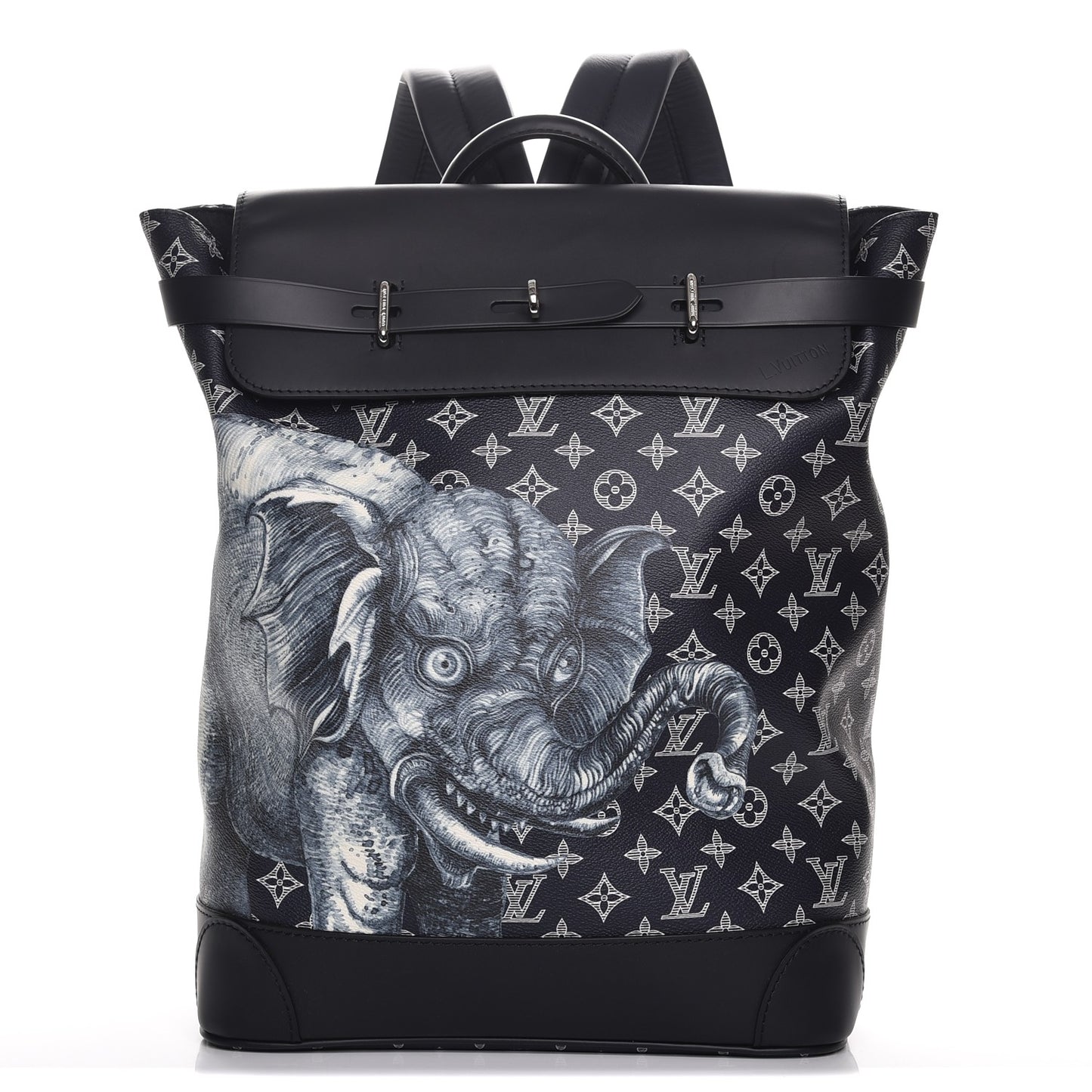 Savane Monogram Elephant Chapman Steamer Backpack Encre