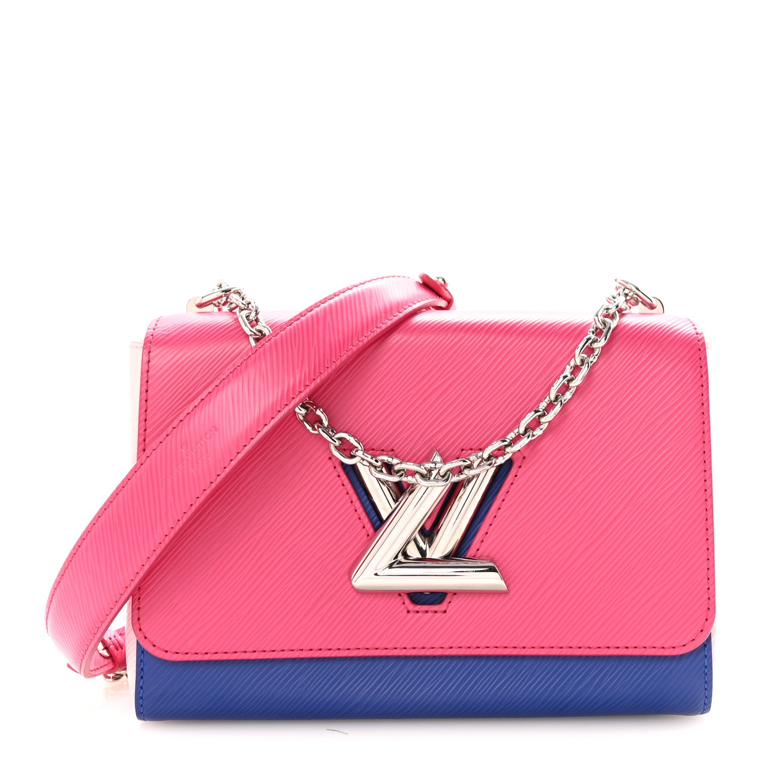 Louis Vuitton Epi Twist Shoulder Bag MM Pink Blue 1 of 8