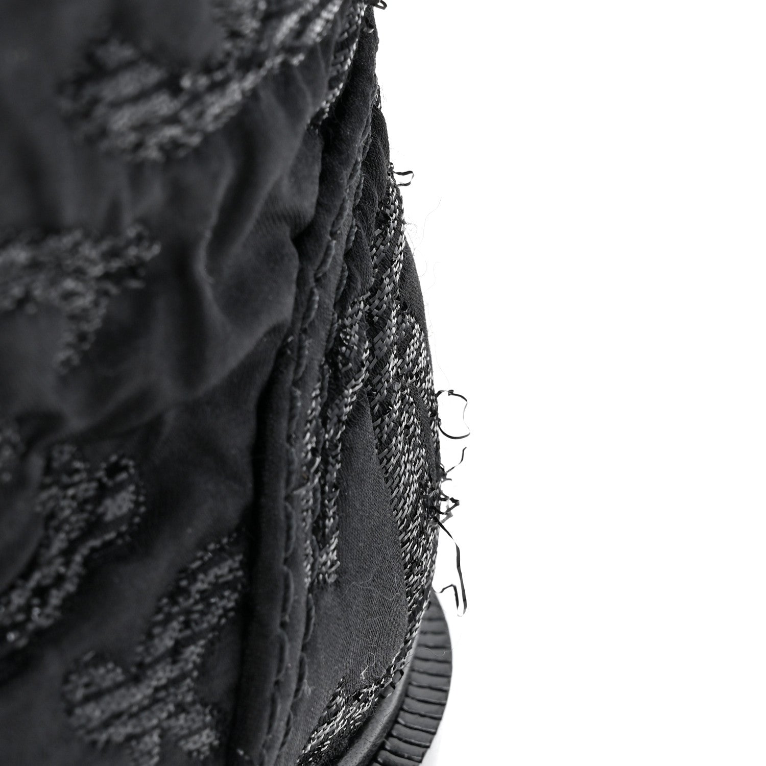 Chanel Grosgrain Tweed Pearl CC Combat Short Boots 37 Black 9 of 11