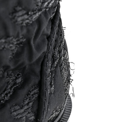 Chanel Grosgrain Tweed Pearl CC Combat Short Boots 37 Black 9 of 11