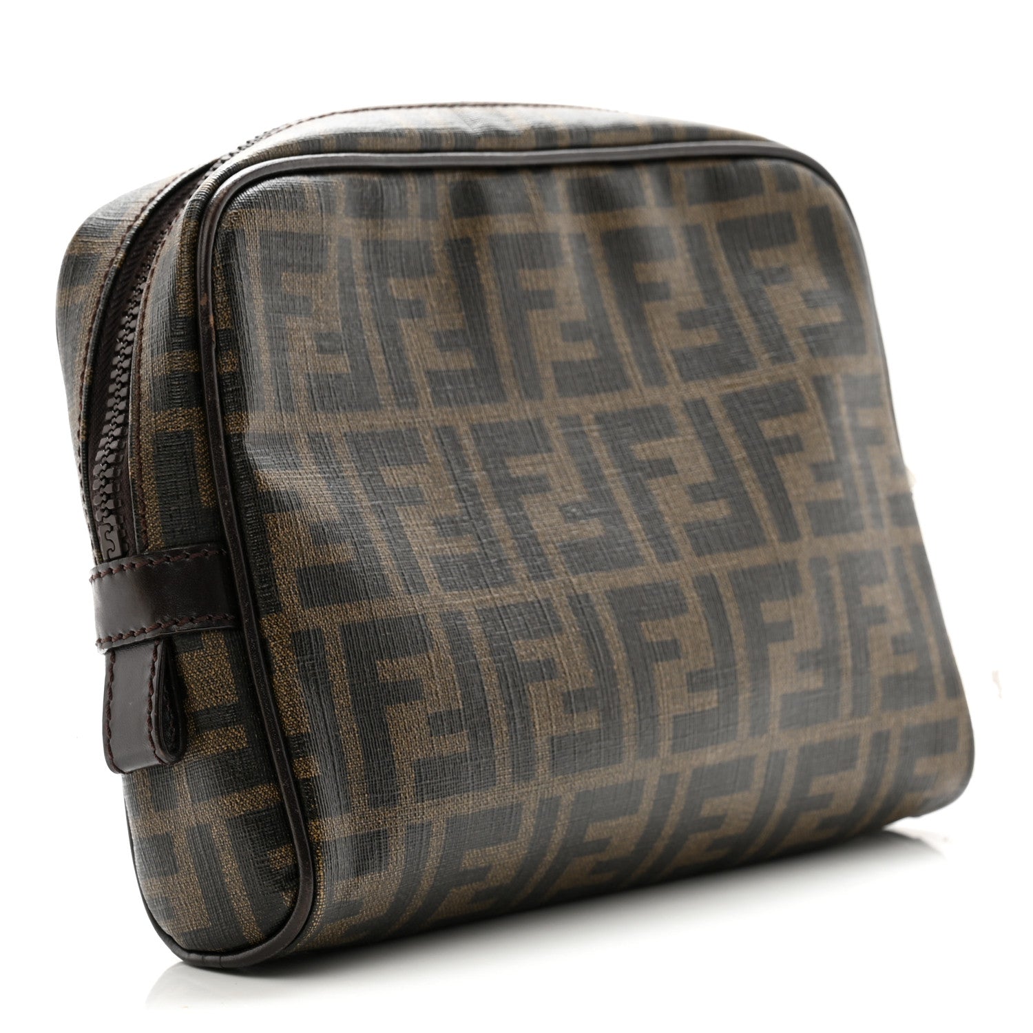 Fendi Zucca Spalmati Zip Pouch Tobacco 3 of 9