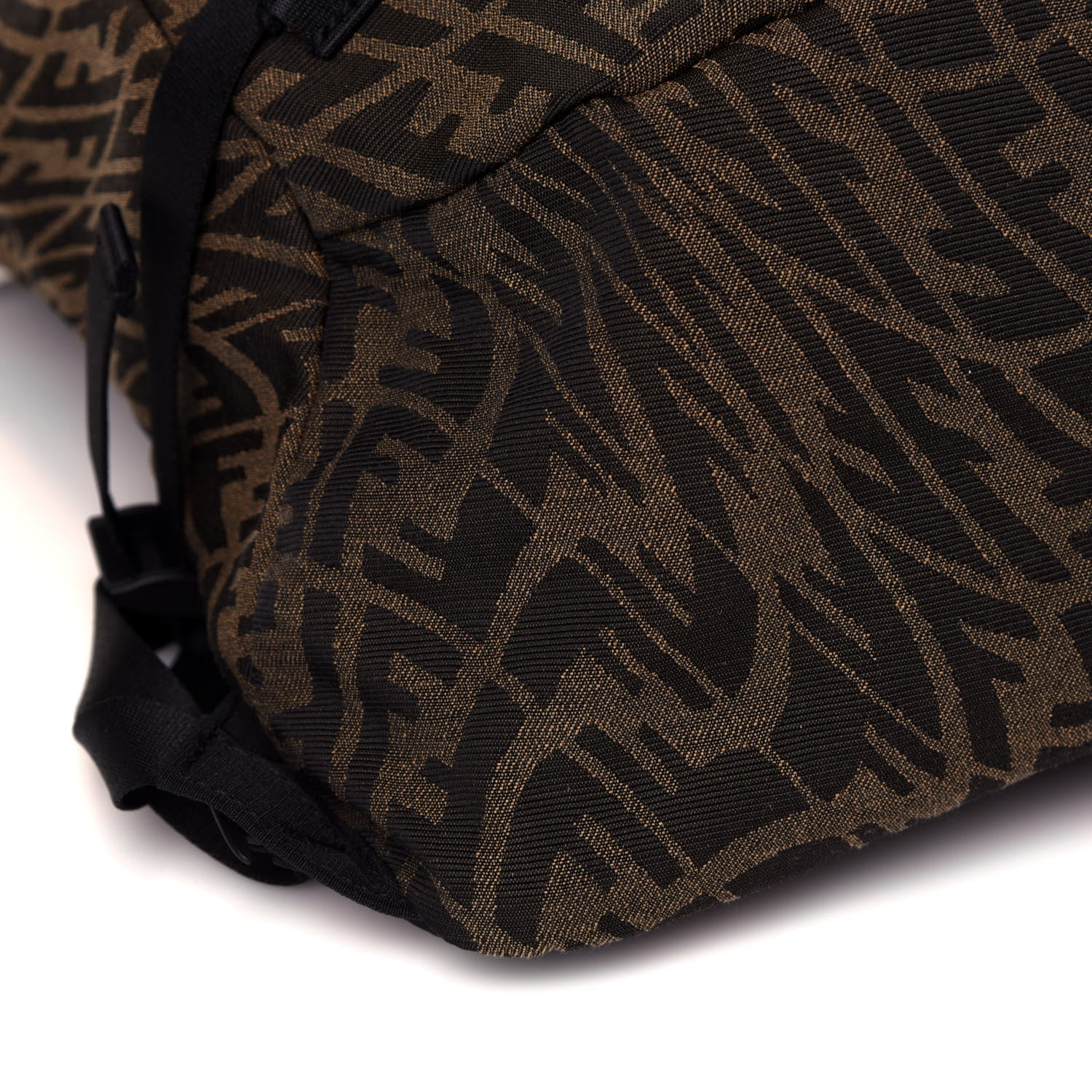 Fendi X SARAH COLEMAN Fabric Jacquard FF Vertigo Ferrino Ripstop Backpack Tobacco Moro Black 7 of 10