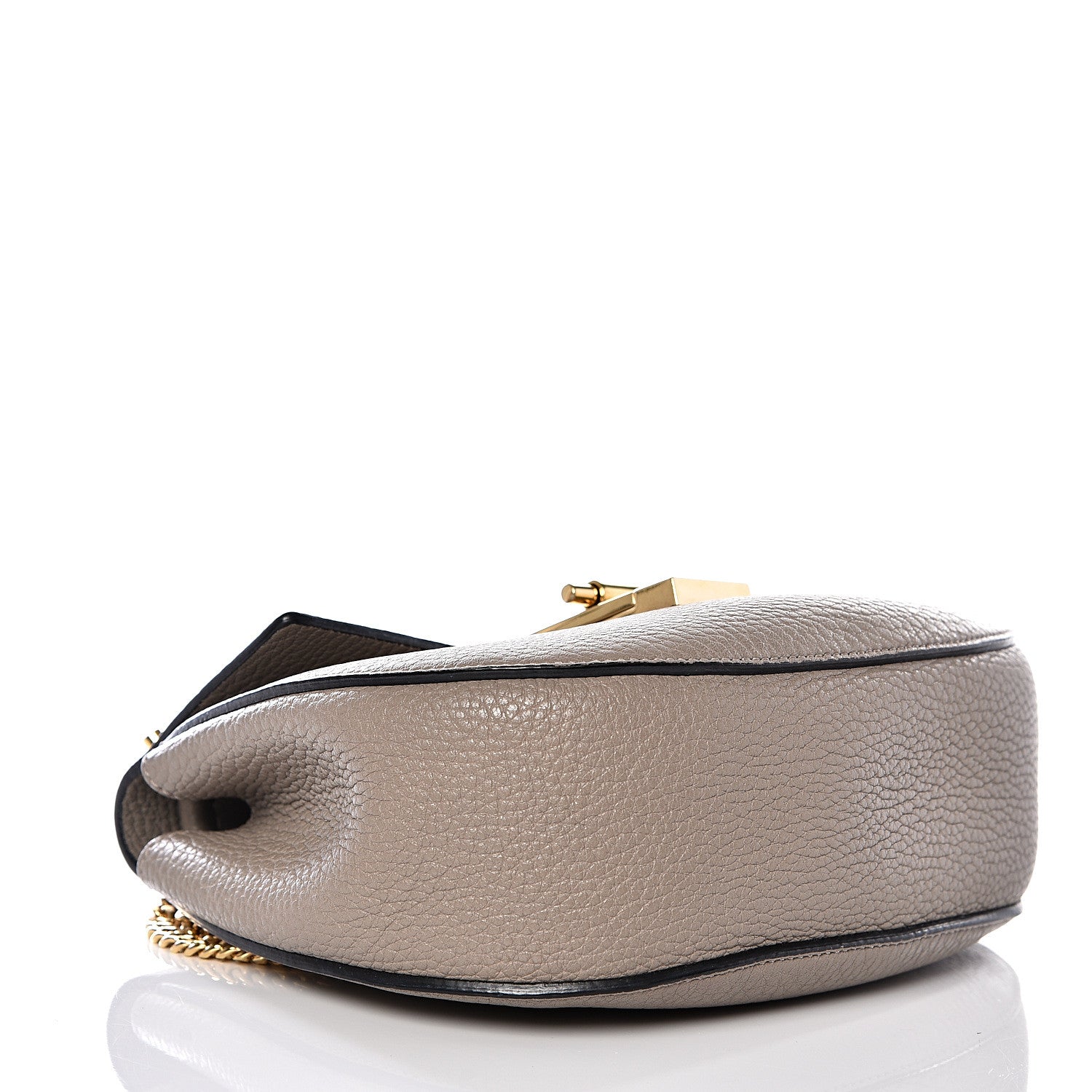 Chloe Grained Lambskin Mini Drew Shoulder Bag Motty Grey 3 of 10