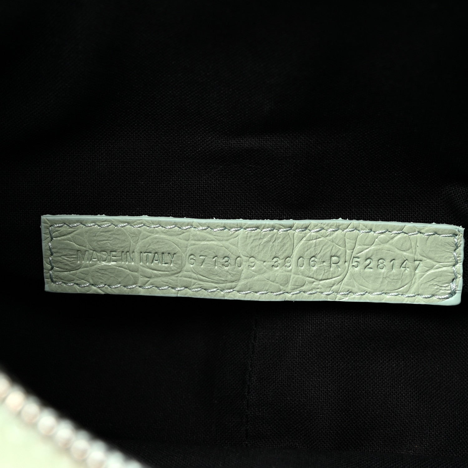 Balenciaga Extra Supple Calfskin Crocodile Embossed Le Cagole Shoulder Bag XS Light Green 8 of 12