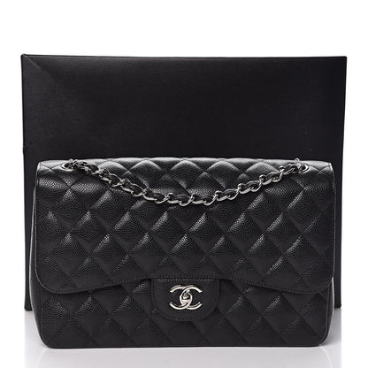 Chanel Caviar Quilted Jumbo Double Flap Black 11 of 11