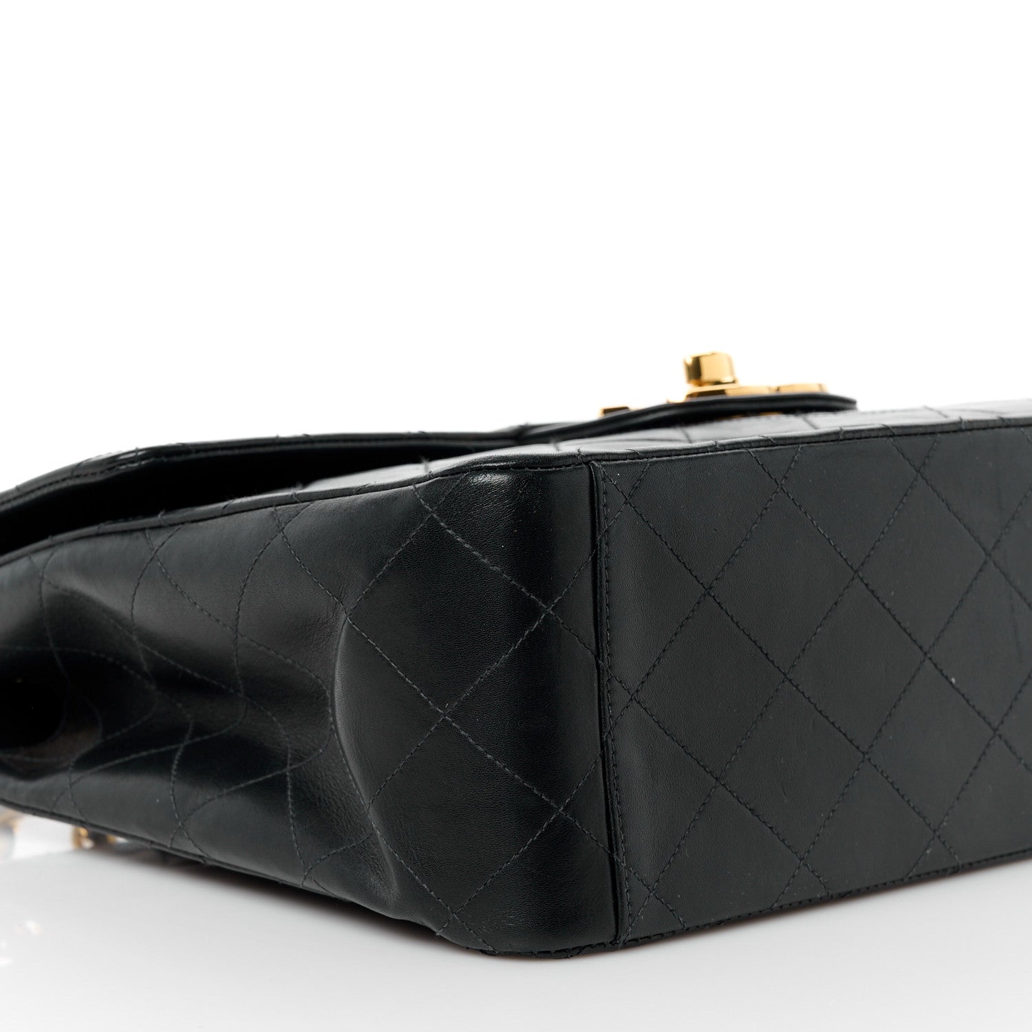 Chanel Lambskin Quilted XL Jumbo Single Flap Black 11 of 12