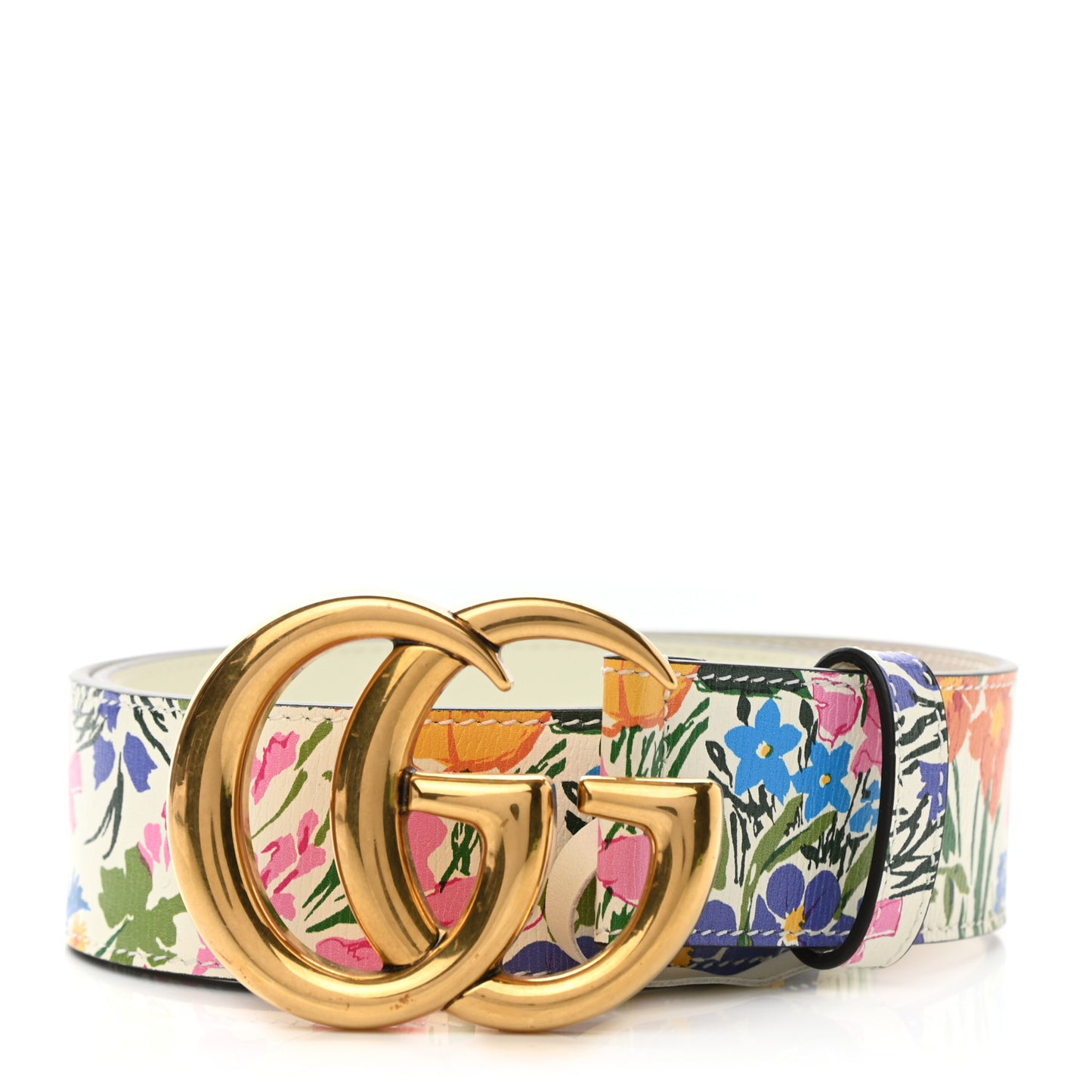 X KEN SCOTT Calfskin Double G 40mm Belt 75 30 Multicolor