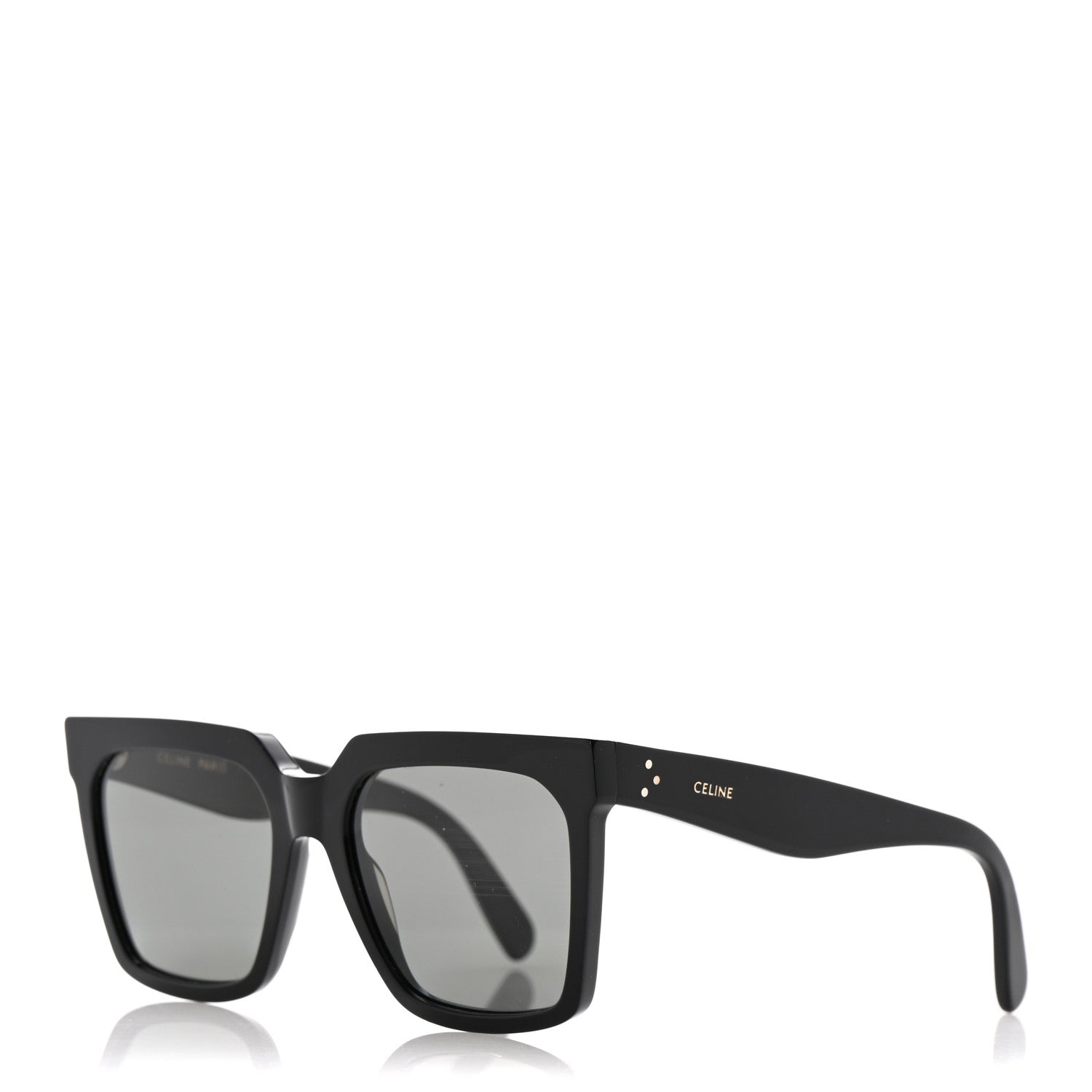 Celine Acetate Polarized Oversized Sunglasses CL4055IN Black 1 of 8