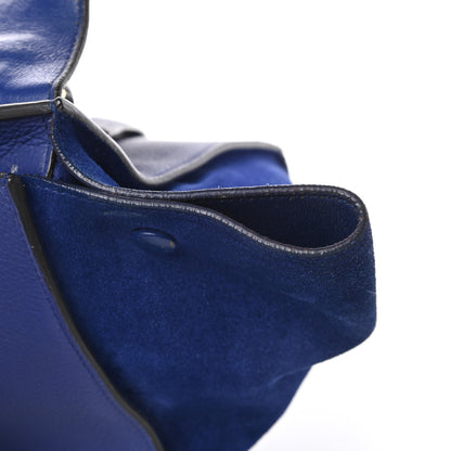 Celine Drummed Calfskin Suede Small Trapeze Indigo 21 of 22
