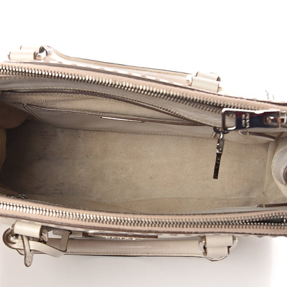 Prada City Calf Hand Stitched Small Galleria Double Zip Tote Talco 4 of 8