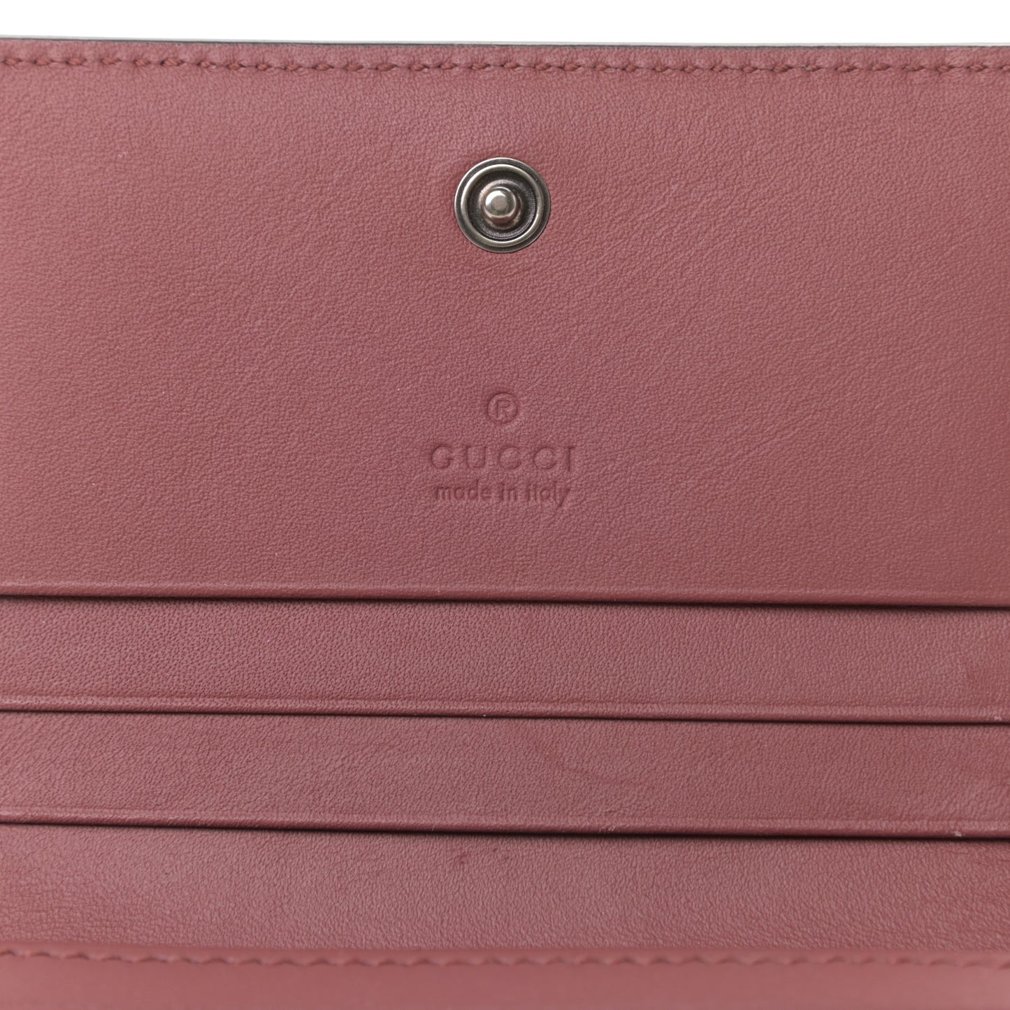 GG Supreme Monogram Blooms Card Case Beige Multicolor Dry Rose