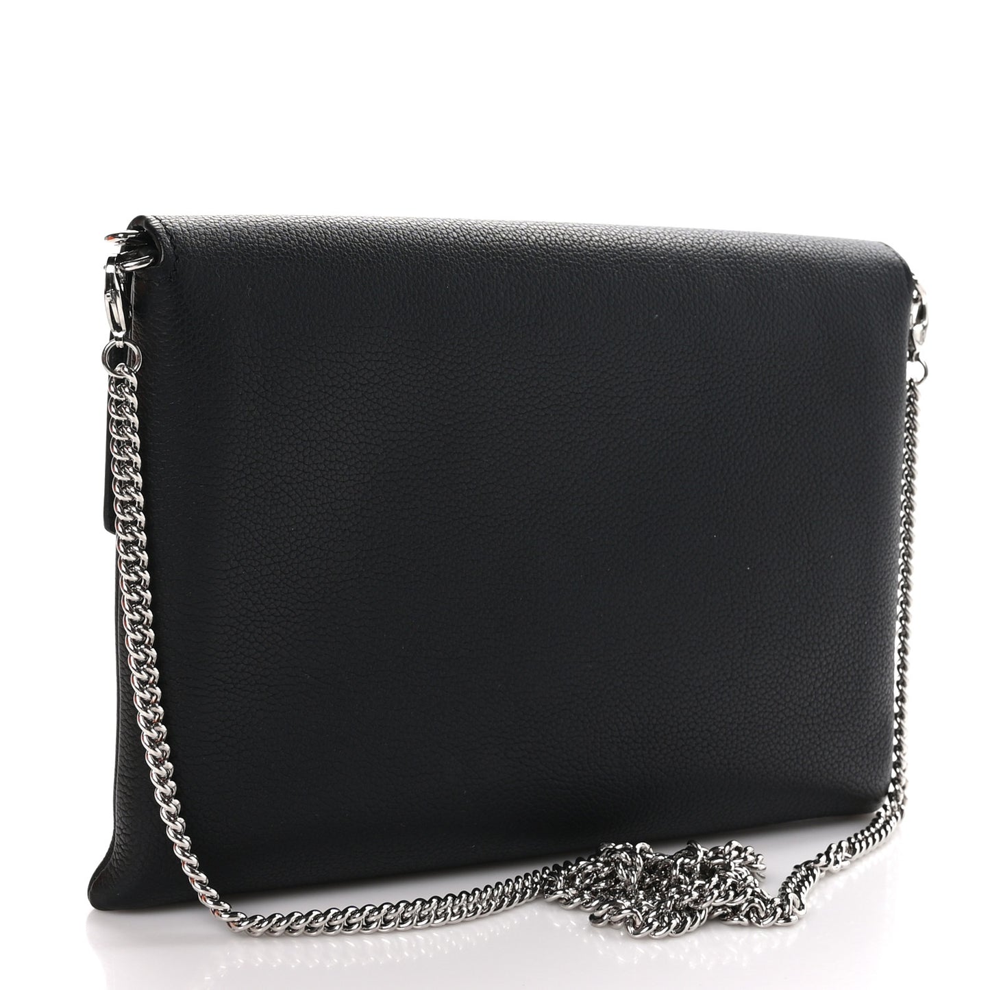 LOUIS VUITTON Soft Calfskin My Lockme Chain Pochette Black