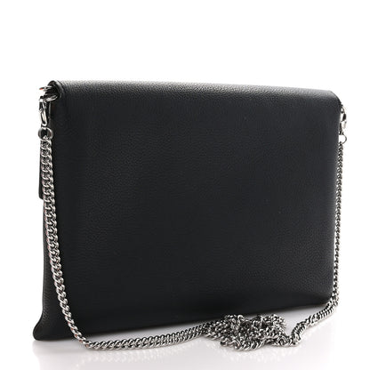 Louis Vuitton LOUIS VUITTON Soft Calfskin My Lockme Chain Pochette Black 3 of 10