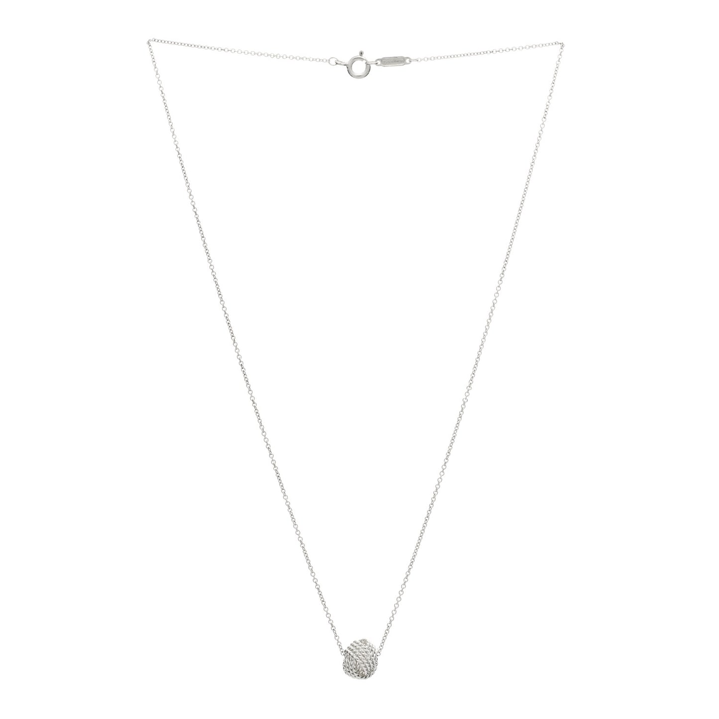 Sterling Silver Twist Knot Pendant Necklace