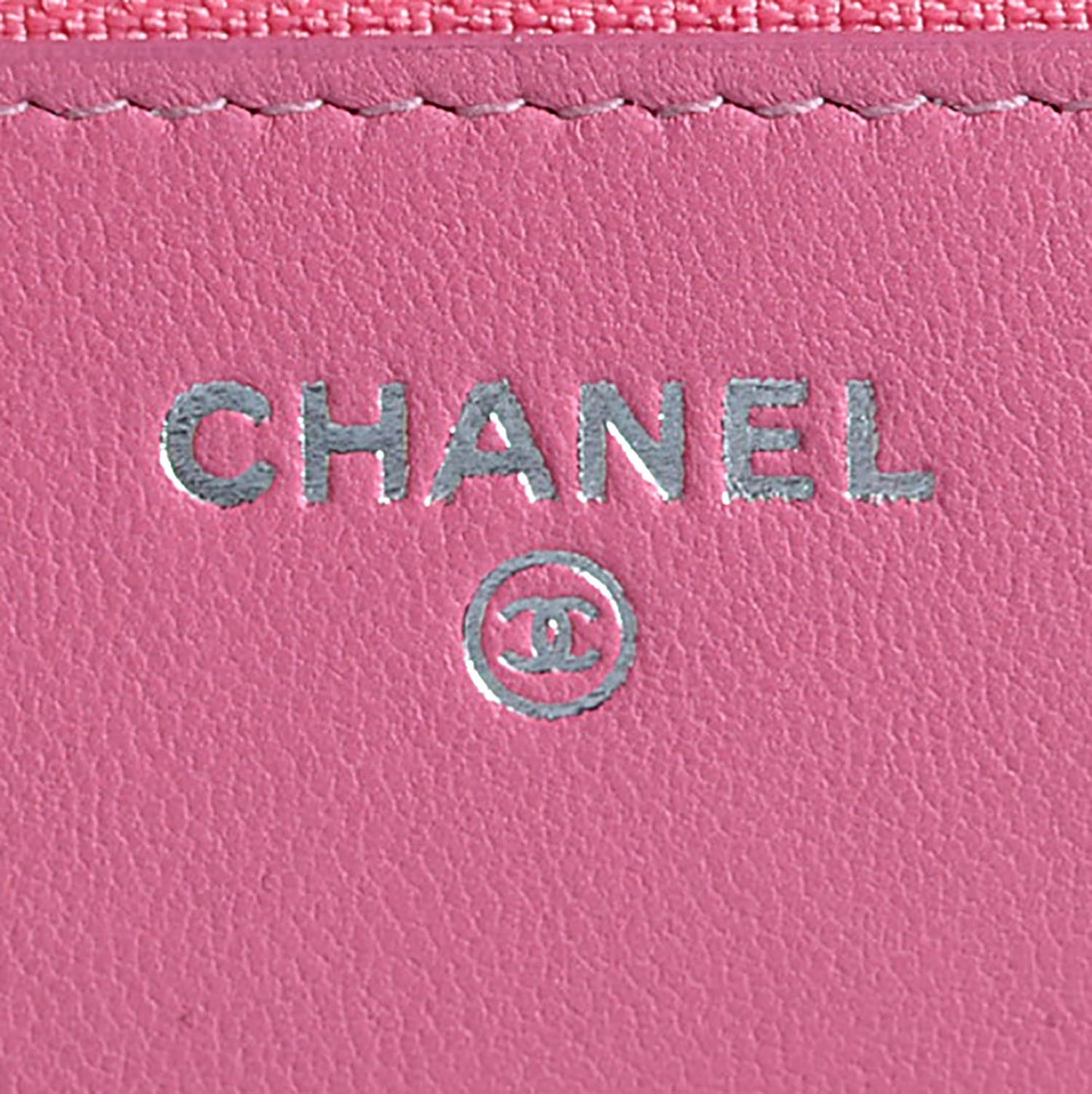 Faded Lambskin Quilted Zephyr Wallet on Chain WOC Dark Pink