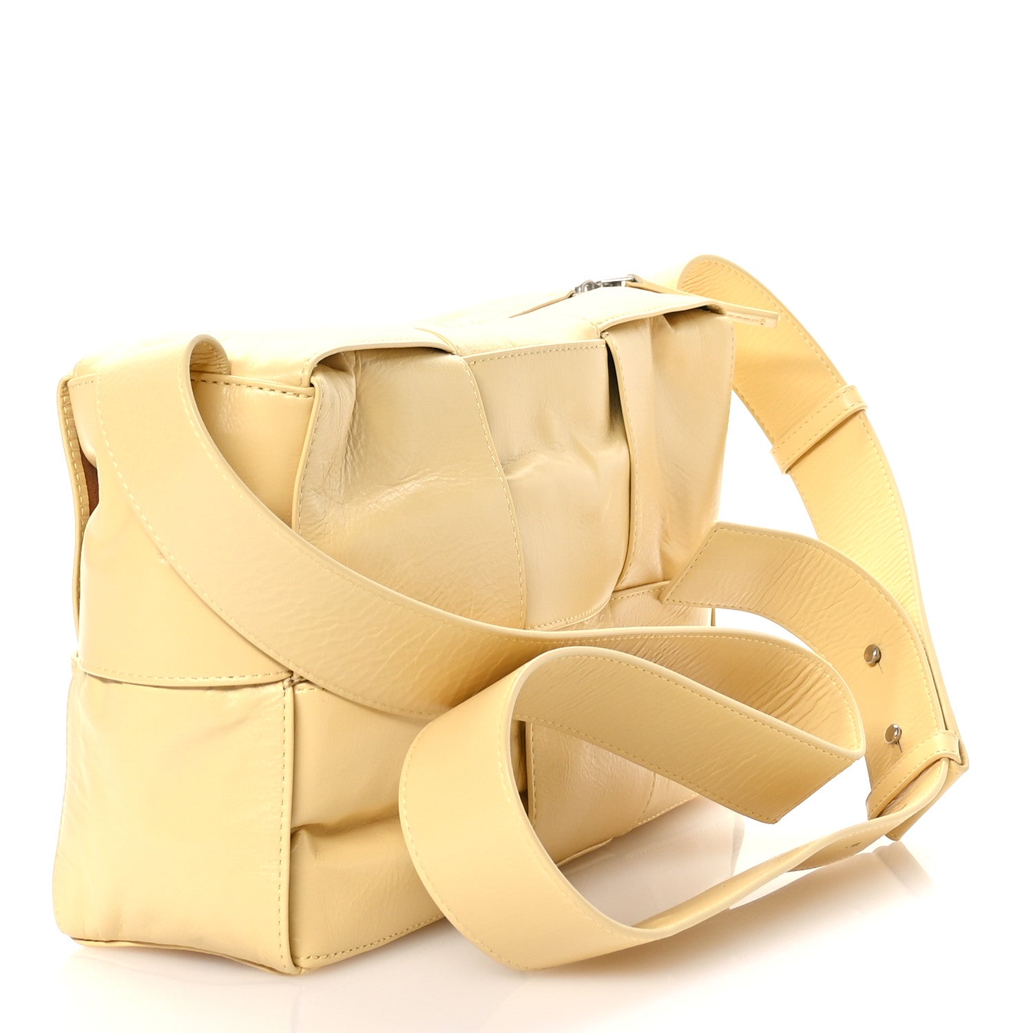 Bottega Veneta Paper Calfskin Maxi Intrecciato Arco Camera Bag Butter 3 of 10