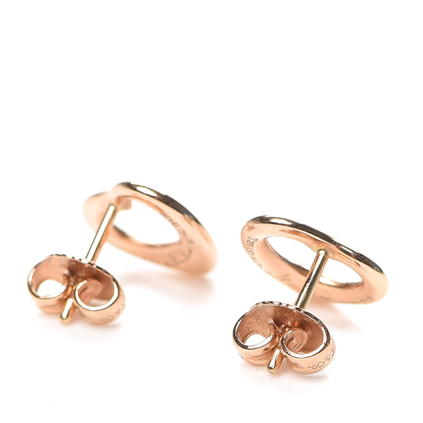 18K Rose Gold 11mm Elsa Peretti Open Heart Earrings
