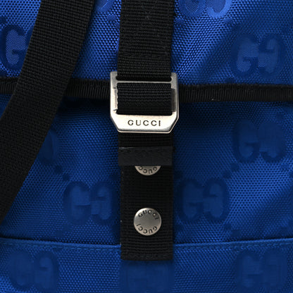 Gucci Econyl Nylon Monogram Off The Grid Messenger Bag Orient Blue Black 9 of 11