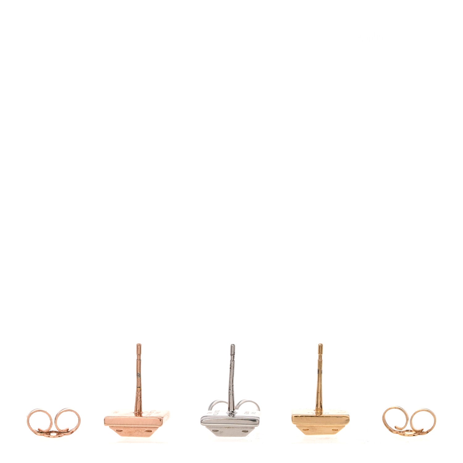 Louis Vuitton Nanogram Tennis Earrings Set of 3 Gold Silver Pink 3 of 4