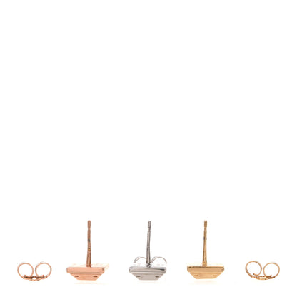 Louis Vuitton Nanogram Tennis Earrings Set of 3 Gold Silver Pink 3 of 4
