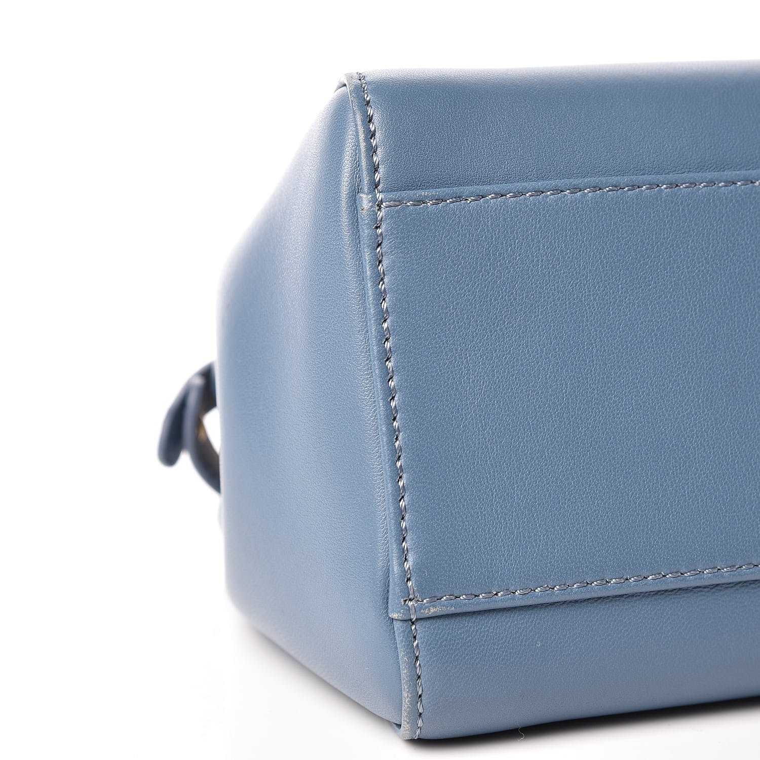 Fendi Nappa Mini Peekaboo Iconic Satchel Blue 10 of 15