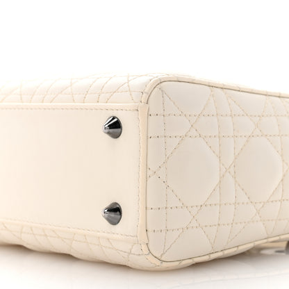 Christian Dior Lambskin Cannage Small My ABCDior Lady Dior White 9 of 11