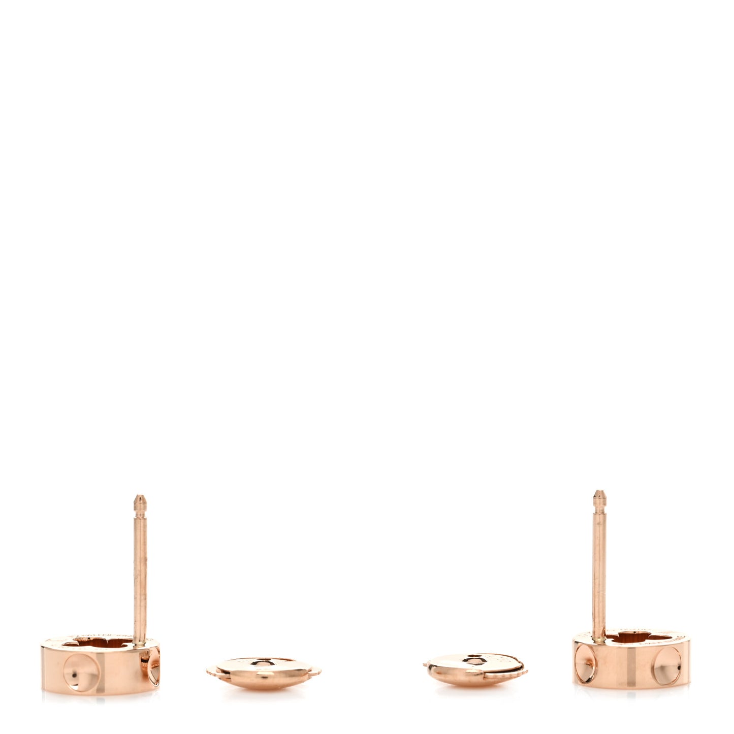 18K Pink Gold Empreinte Ear Studs Earrings