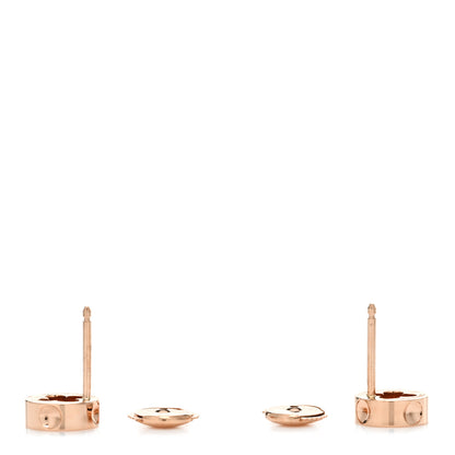 Louis Vuitton 18K Pink Gold Empreinte Ear Studs Earrings 3 of 4
