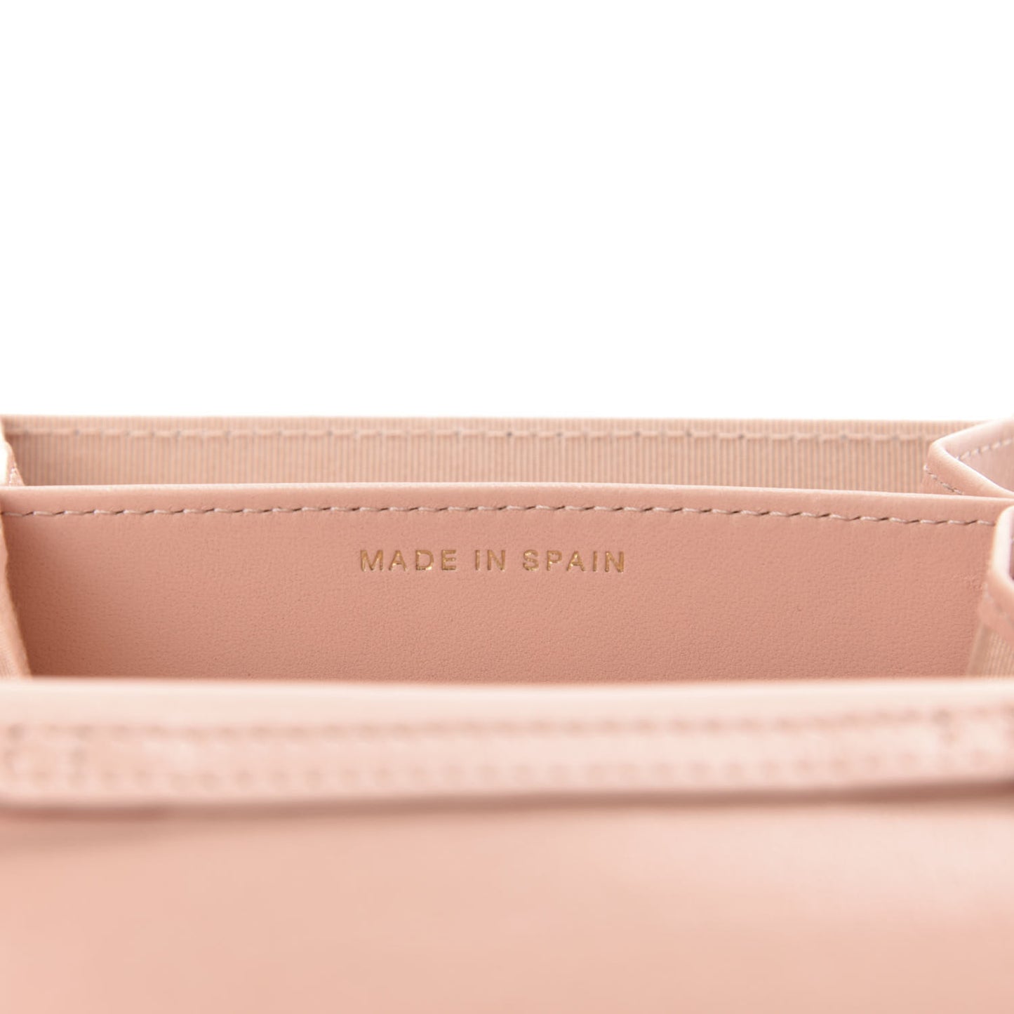 Lambskin Quilted Flap Card Holder On Chain Light Pink