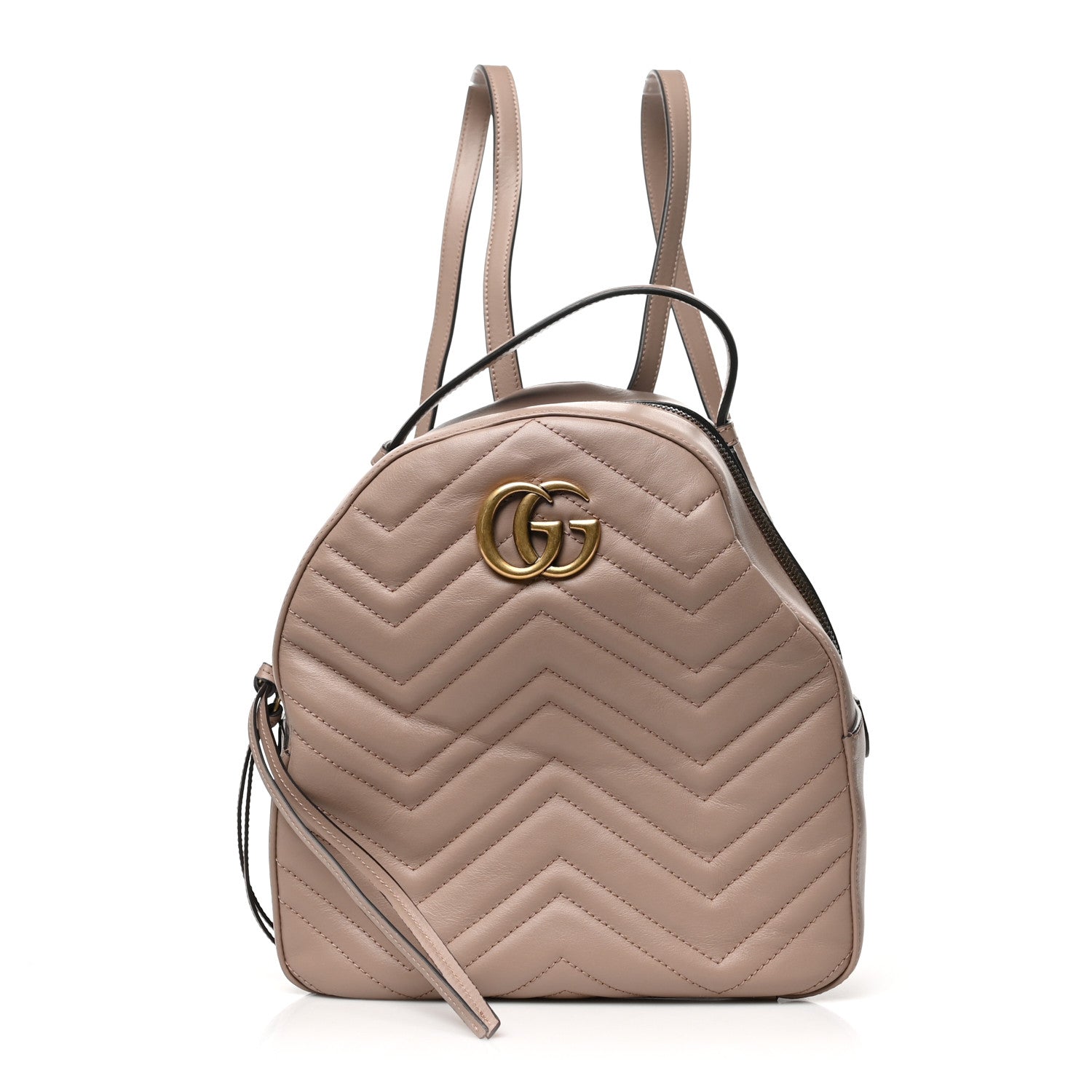 Gucci Calfskin Matelasse GG Marmont Dome Backpack Porcelain Rose 1 of 9