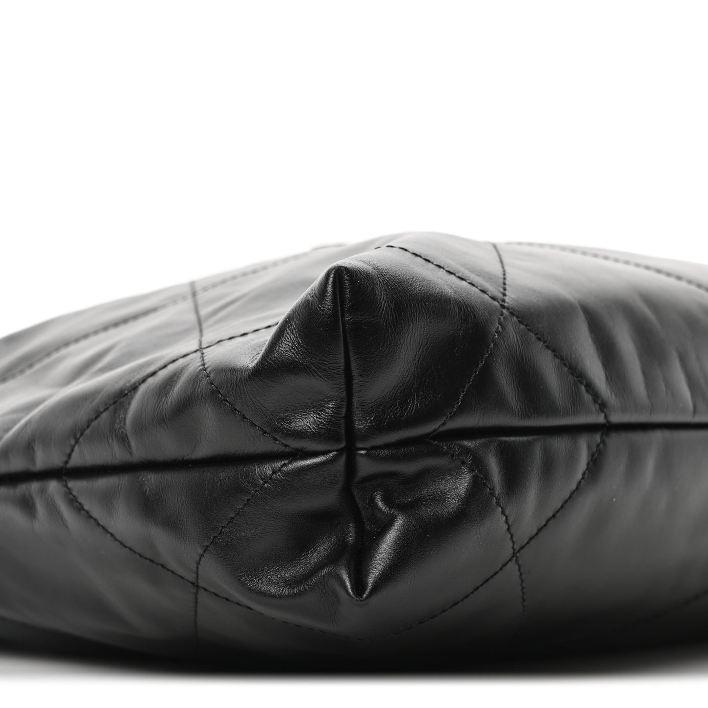 Shiny Calfskin Quilted Small Chanel 22 So Black