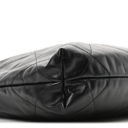 Chanel Shiny Calfskin Quilted Small Chanel 22 So Black 10 of 11