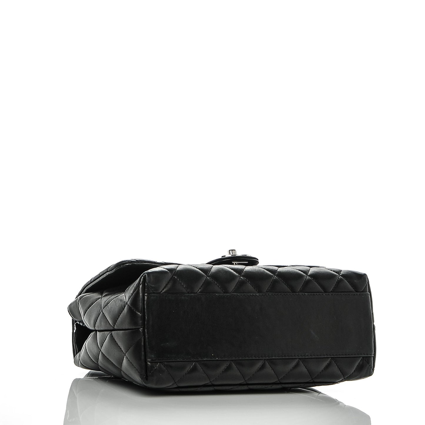 Lambskin Quilted Medium Kelly Flap Black