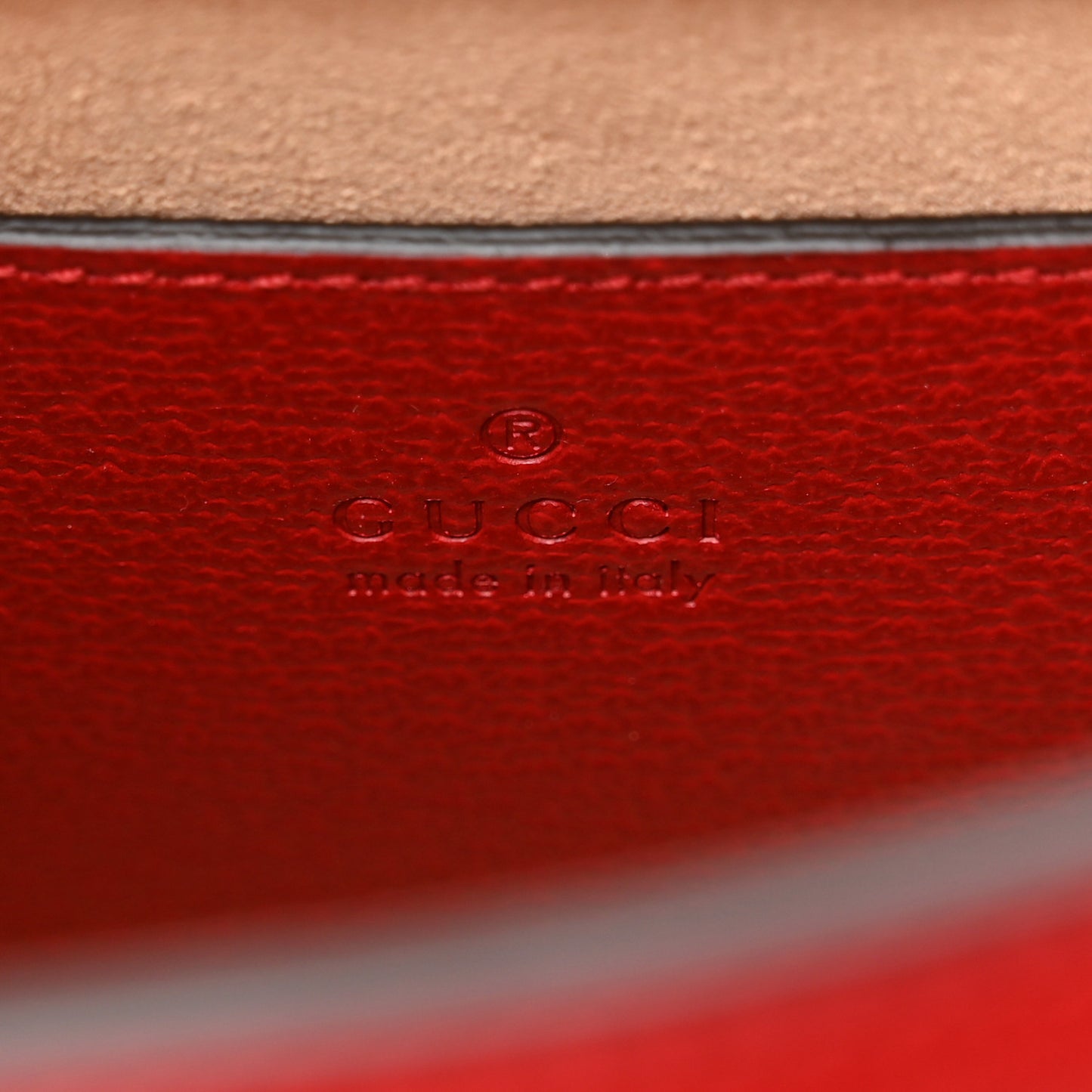 Textured Dollar Calfskin Web Mini Diana Tote Bag Red