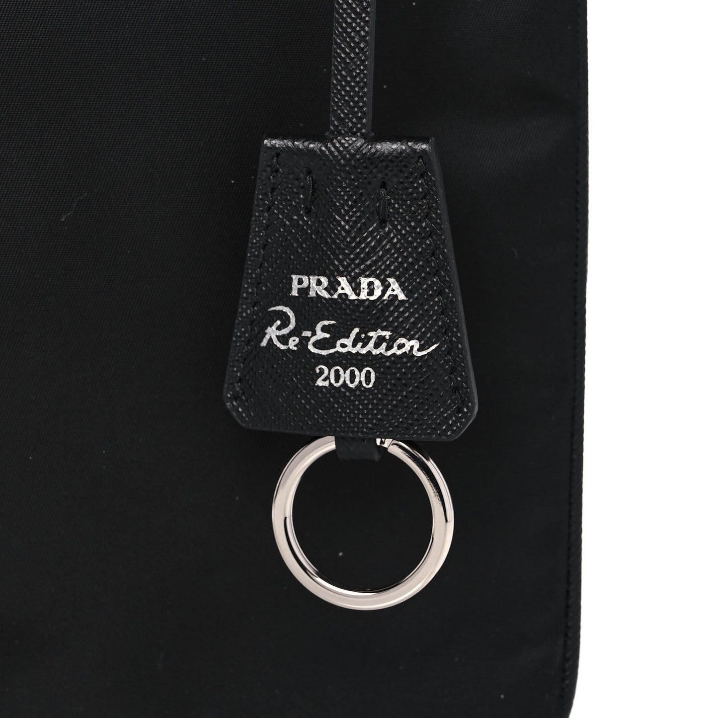 Re-Nylon Saffiano Re-Edition 2000 Double Zip Crossbody Bag Black