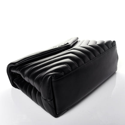 Saint Laurent Calfskin Y Quilted Monogram Medium Loulou Chain Satchel Black 4 of 9