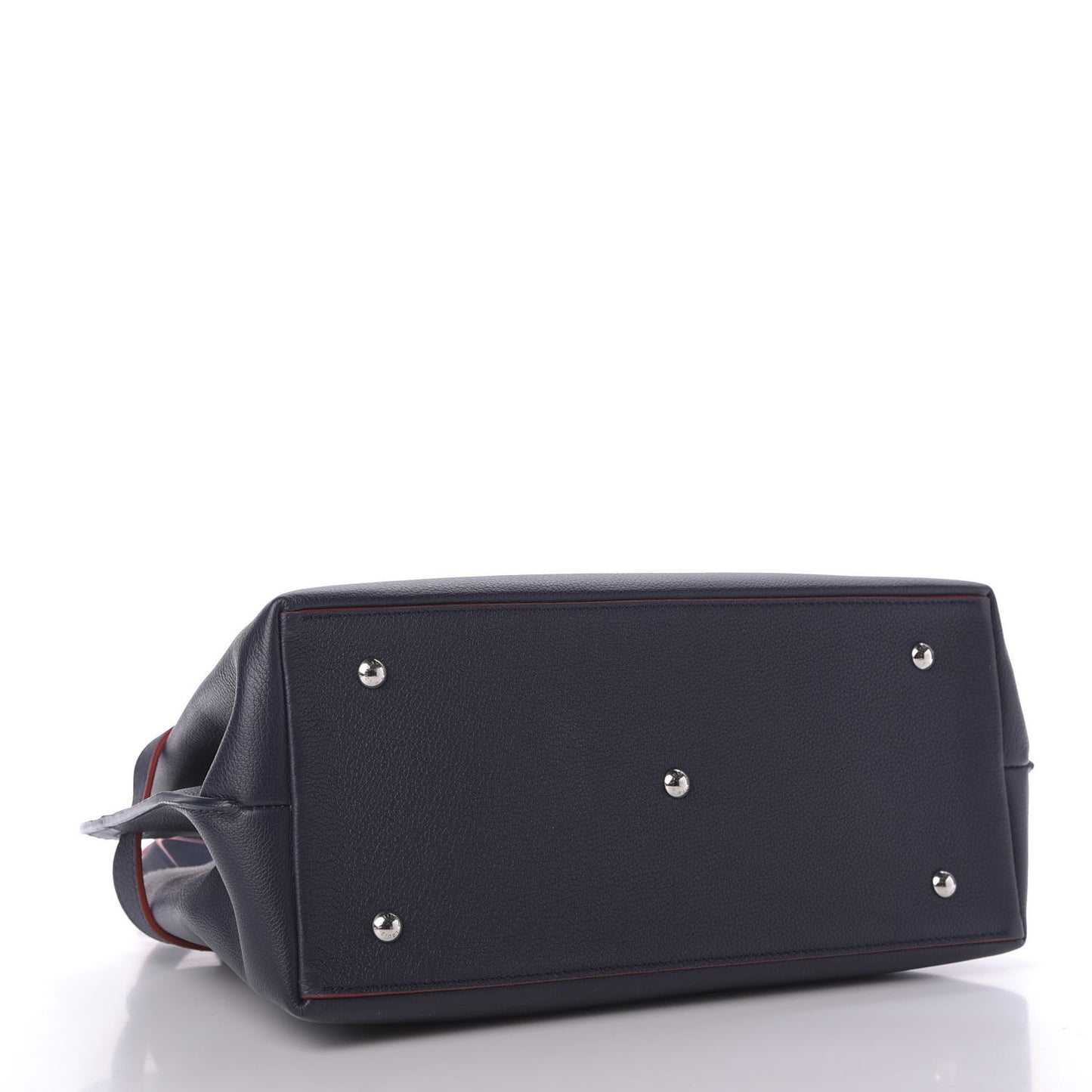 Calfskin Lockme Day Marine Rouge