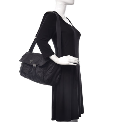 Prada Tessuto Nylon Messenger Bag Black 2 of 10