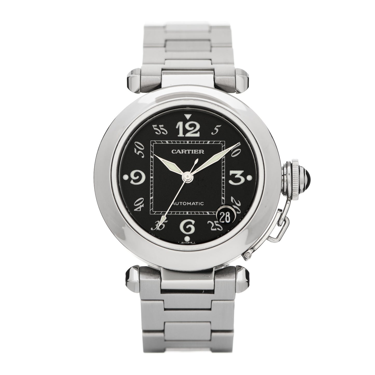 Stainless Steel 35mm Pasha C Automatic Watch Black