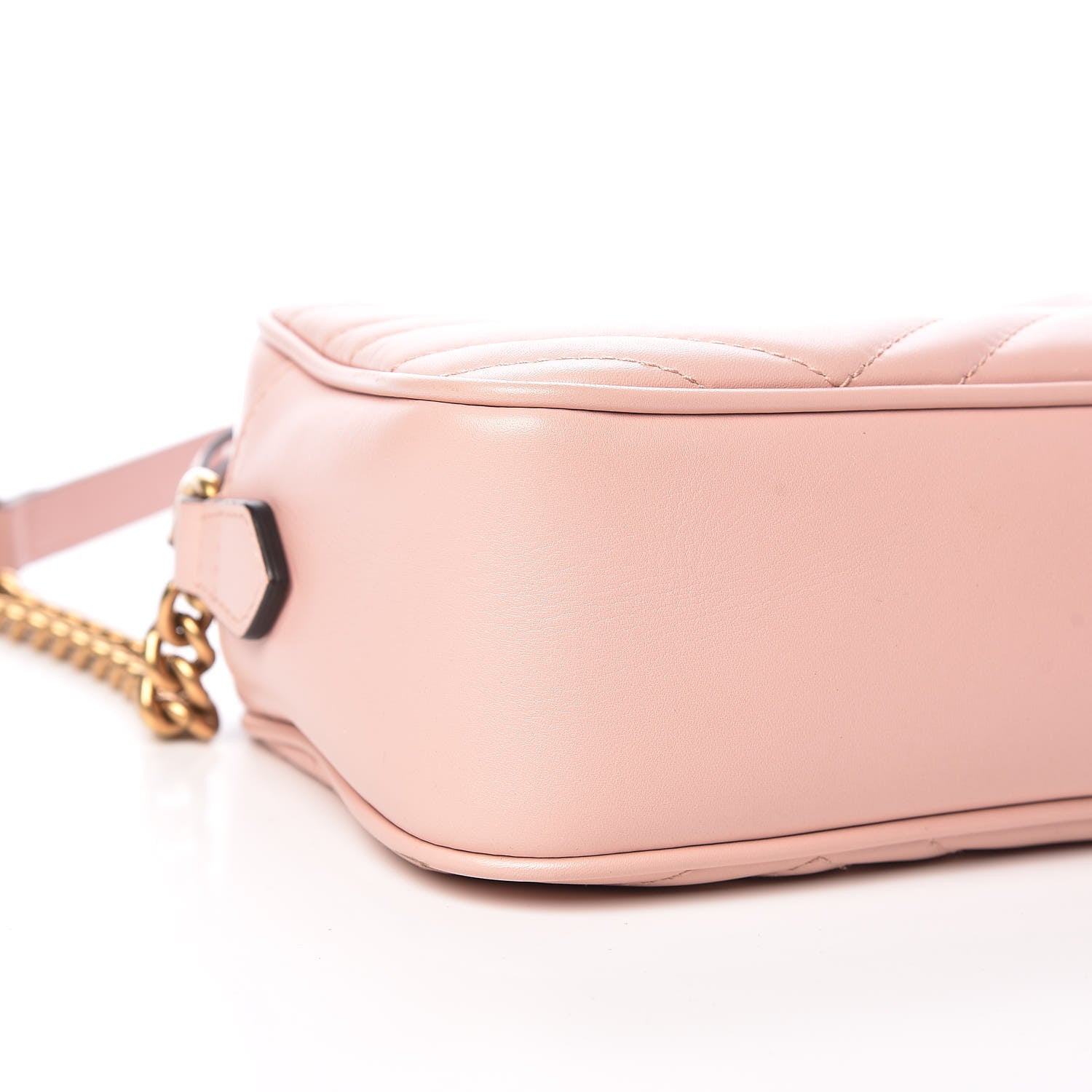 Gucci Calfskin Matelasse Small GG Marmont Chain Shoulder Bag Perfect Pink 8 of 10