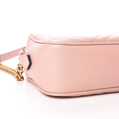Gucci Calfskin Matelasse Small GG Marmont Chain Shoulder Bag Perfect Pink 8 of 10