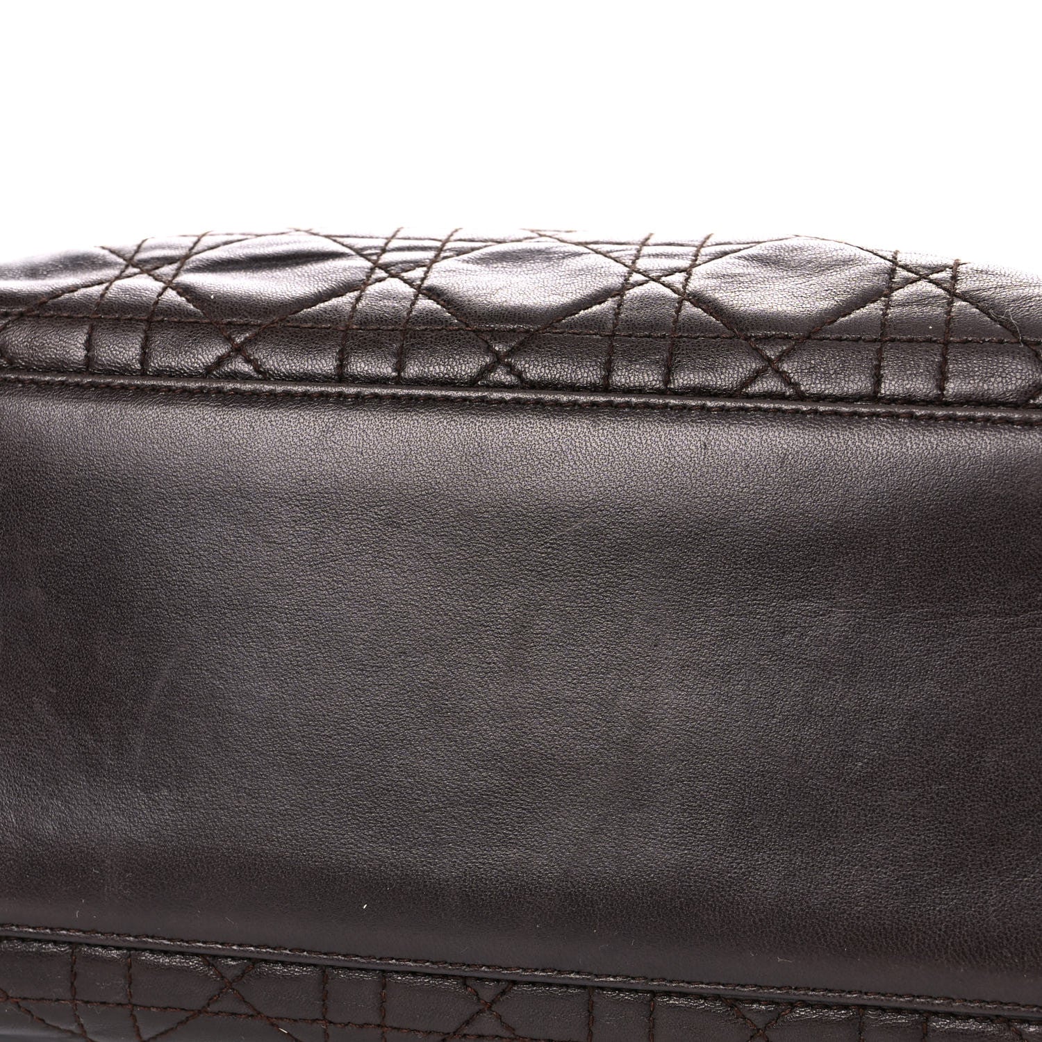 Christian Dior Lambskin Cannage Medium Lady Dior Dark Brown 11 of 14