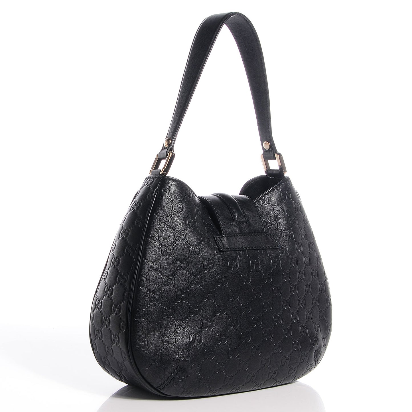 Guccissima New Ladies Web Medium Hobo Black