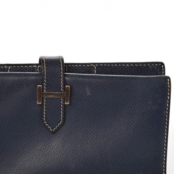 Hermes Epsom Bearn Gusset Wallet Bleu Saphir 9 of 15