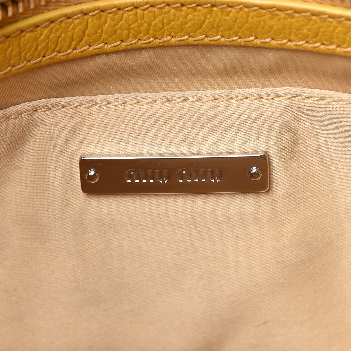Goatskin Madras Shoulder Bag Yellow
